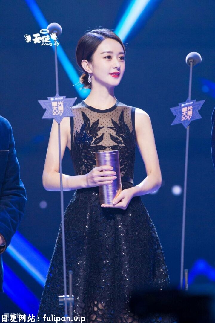 赵丽颖 活动生图 黑色无袖镂空长裙[129P 500M]