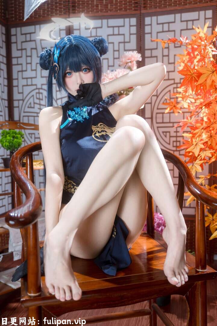 九柒喵 碧蓝档案-龙华妃咲（旗袍）[28P 137M]夸克