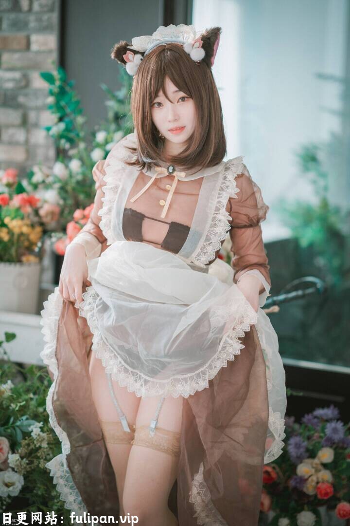 DJAWA Bambi (밤비) 褐色透明情趣女仆装[44P 449M]夸克