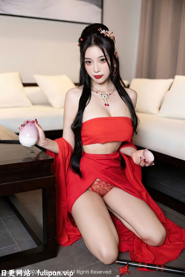秀人网 NO.6149 杨晨晨 古风红色抹胸 红色蕾丝内裤[89P 653M]
