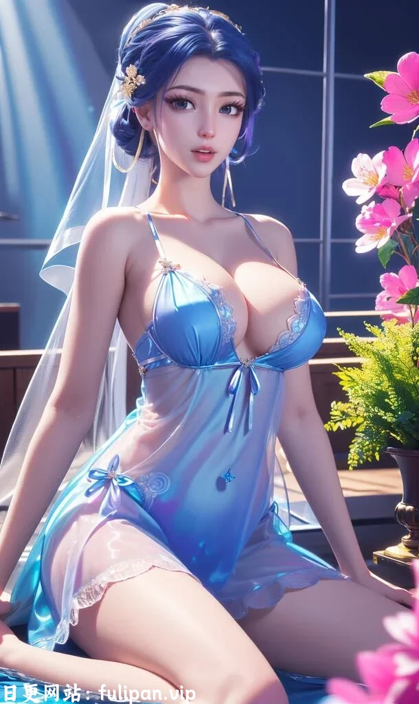 AI绘画 周紫雨蓝纱裙 31P 【74M】
